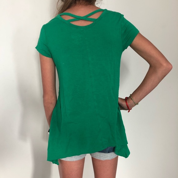 Girls Green Flower Shirt - Picture 2 of 7